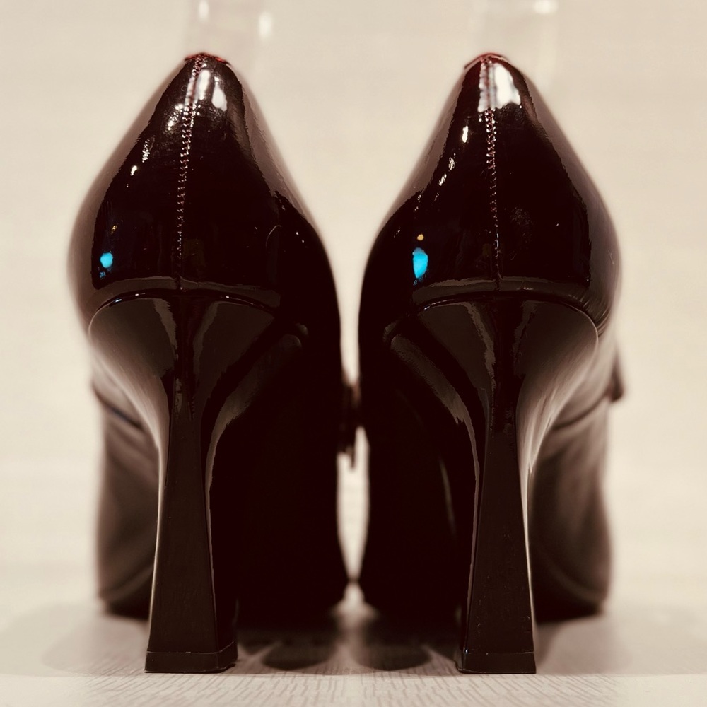 Franco Sarto Mary Jane Tenor Square Toes Side Buckle Closure Patent Leather - Picture 5 of 14